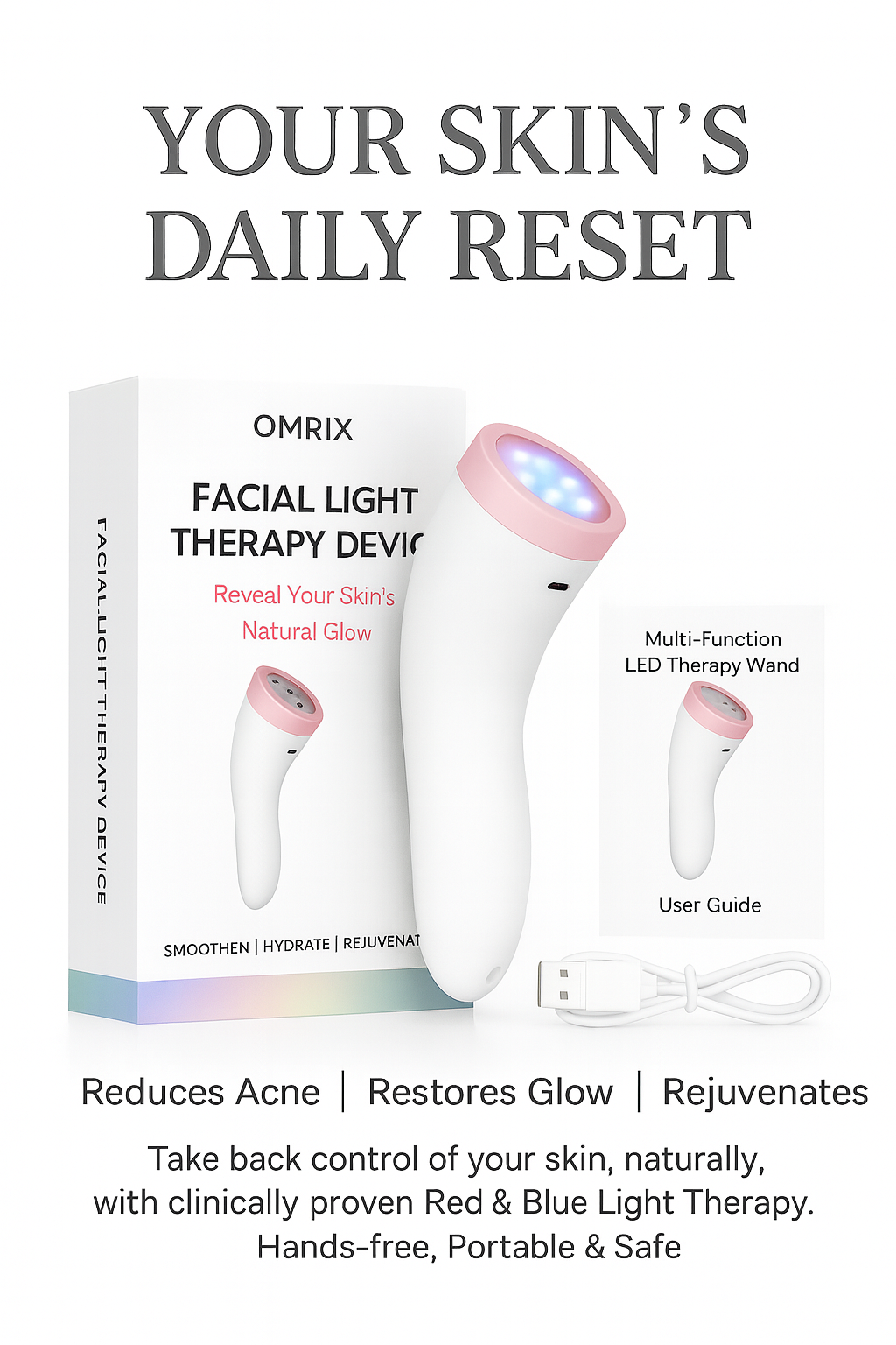 Omrix LED Light Therapy Wand